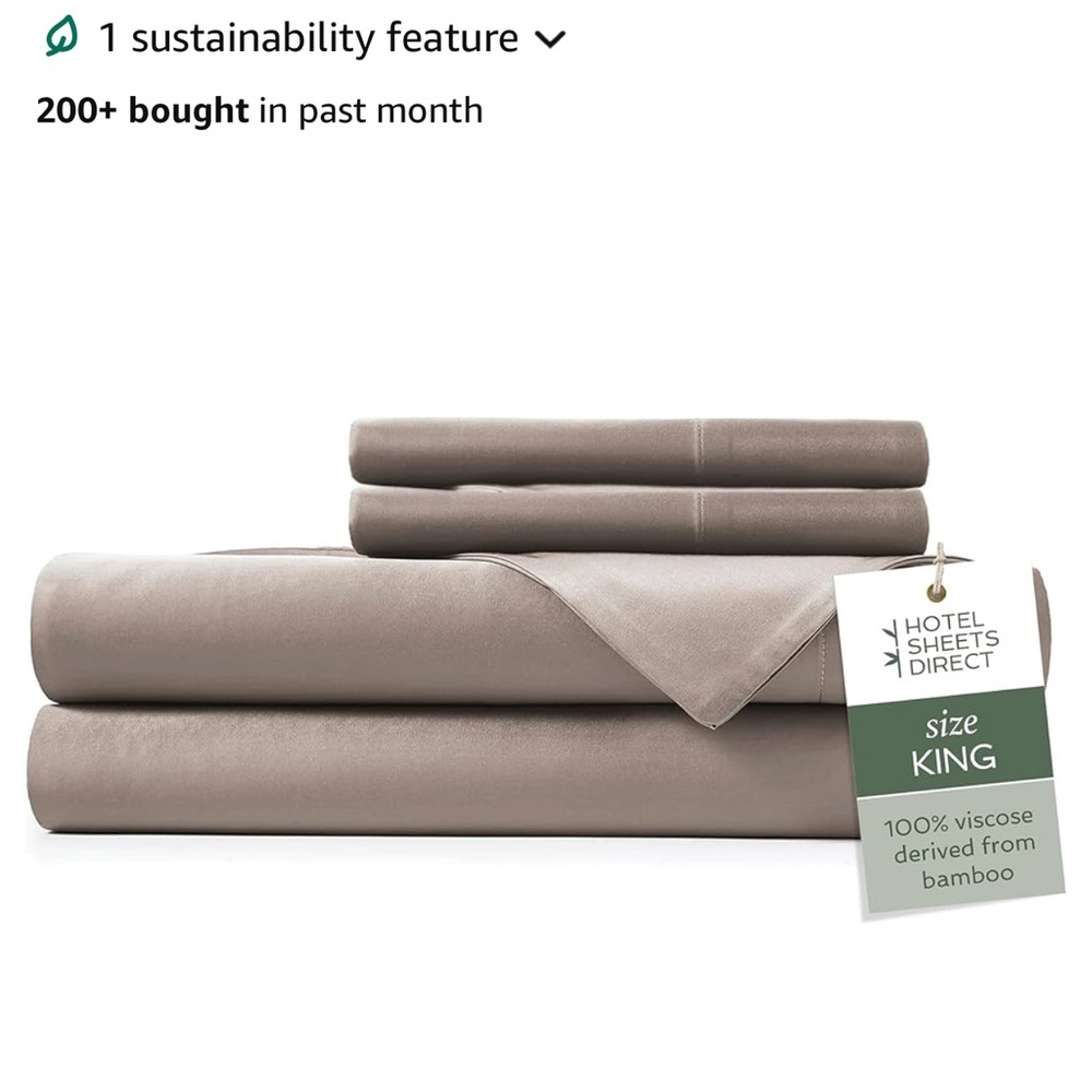 Gray Eco-Friendly Bedding Sheets Set